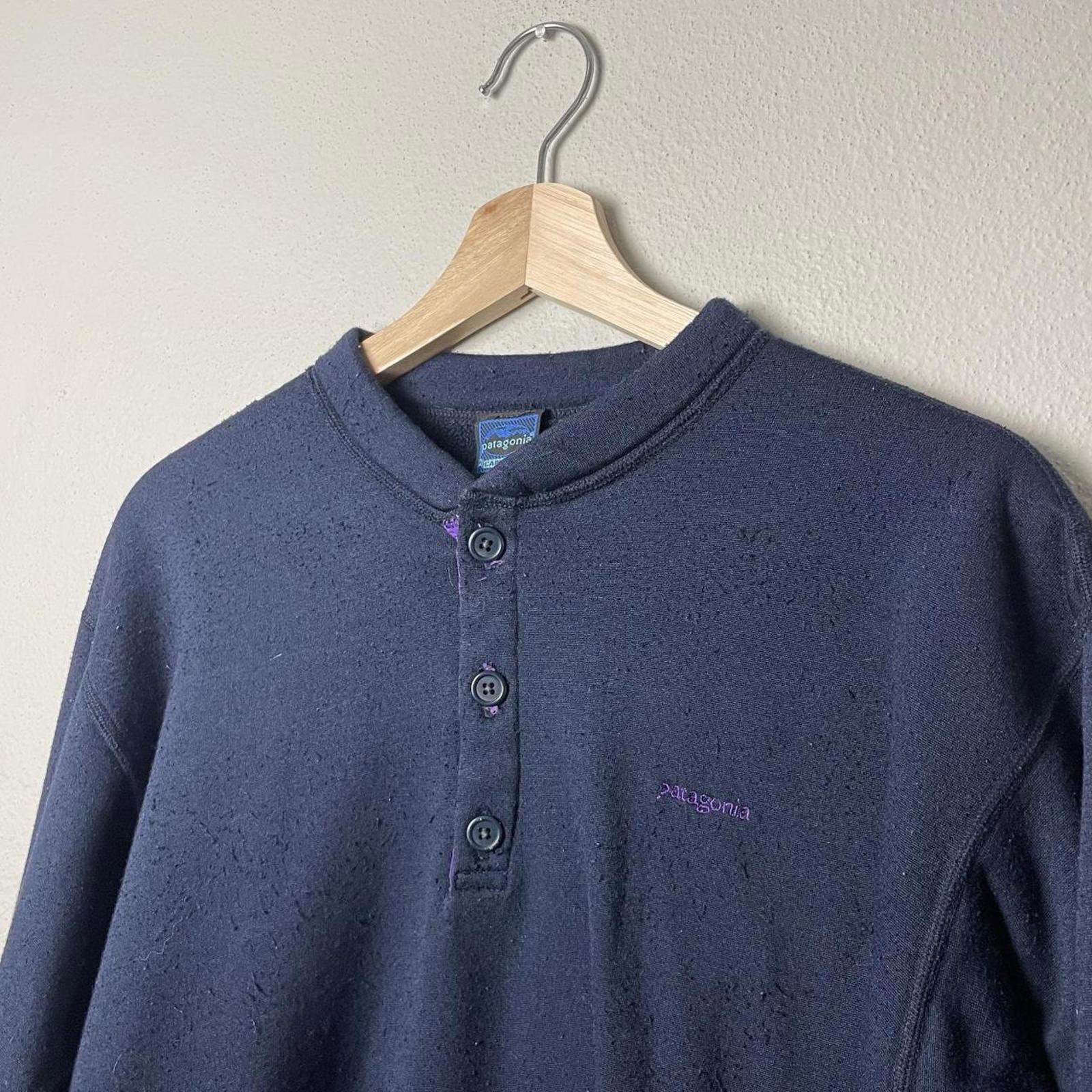 Vintage 80s Patagonia Snap T-Neck Navy Pullover